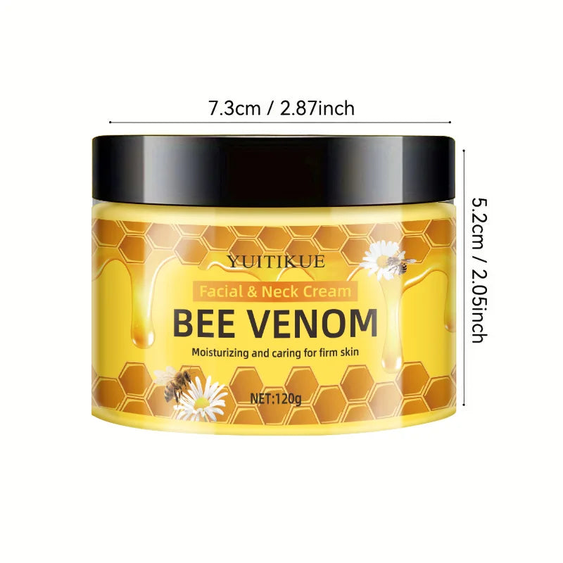 YUITIKUE 120g Bee Venom Face & Neck Cream, Hydrating Smooth Firming, Topspin Lift Delicacy Skin Care