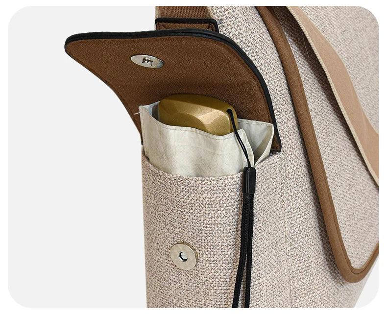 New Women's Large Capacity Canvas Shoulder Bag Casual Tote Handbag Trendy Messenger Bag for Everyday Use