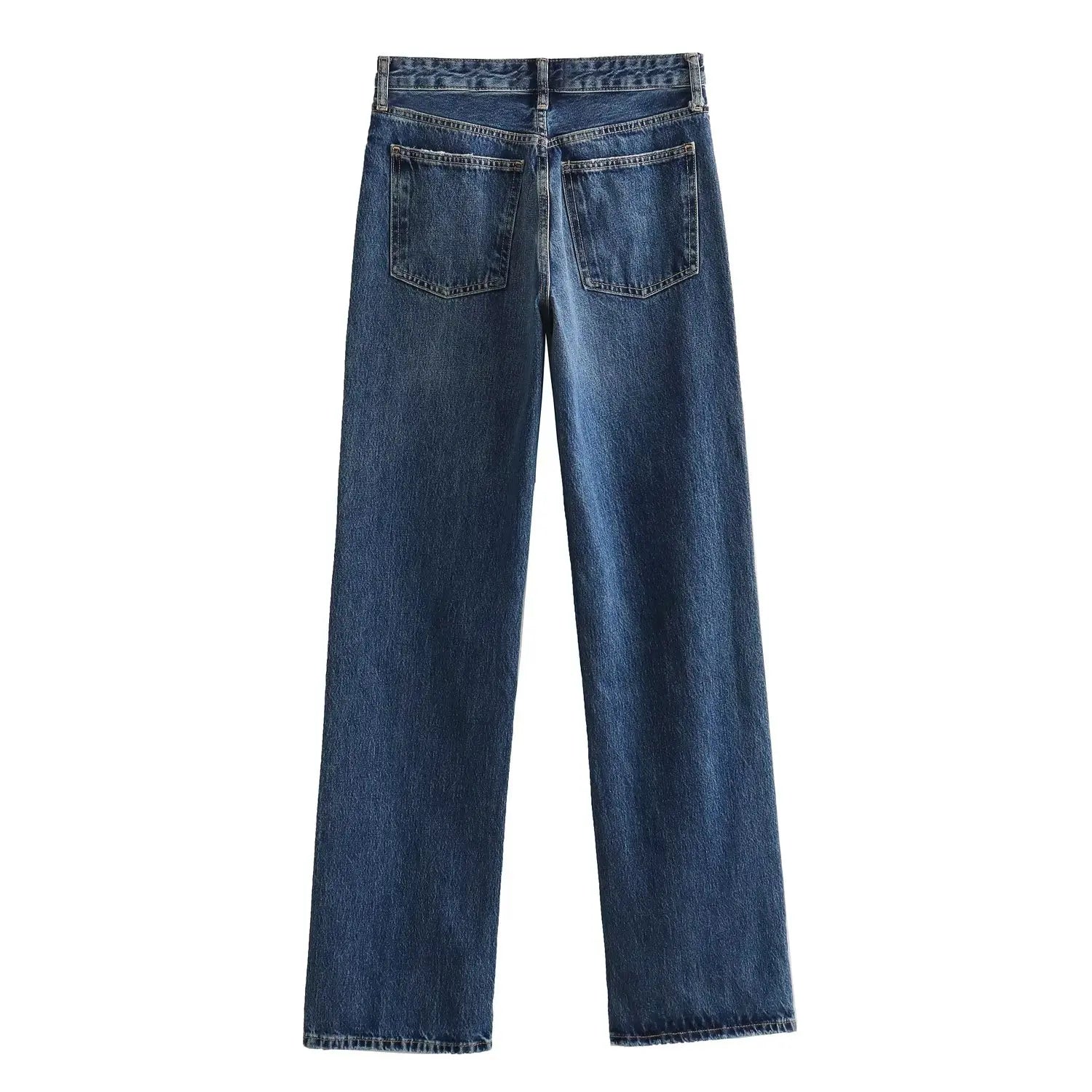 Maxdutti British fFashion Street Distressed Jeans Boyfriend Style Pants Girls Retro Loose Casual Jeans For Women Harem Denim