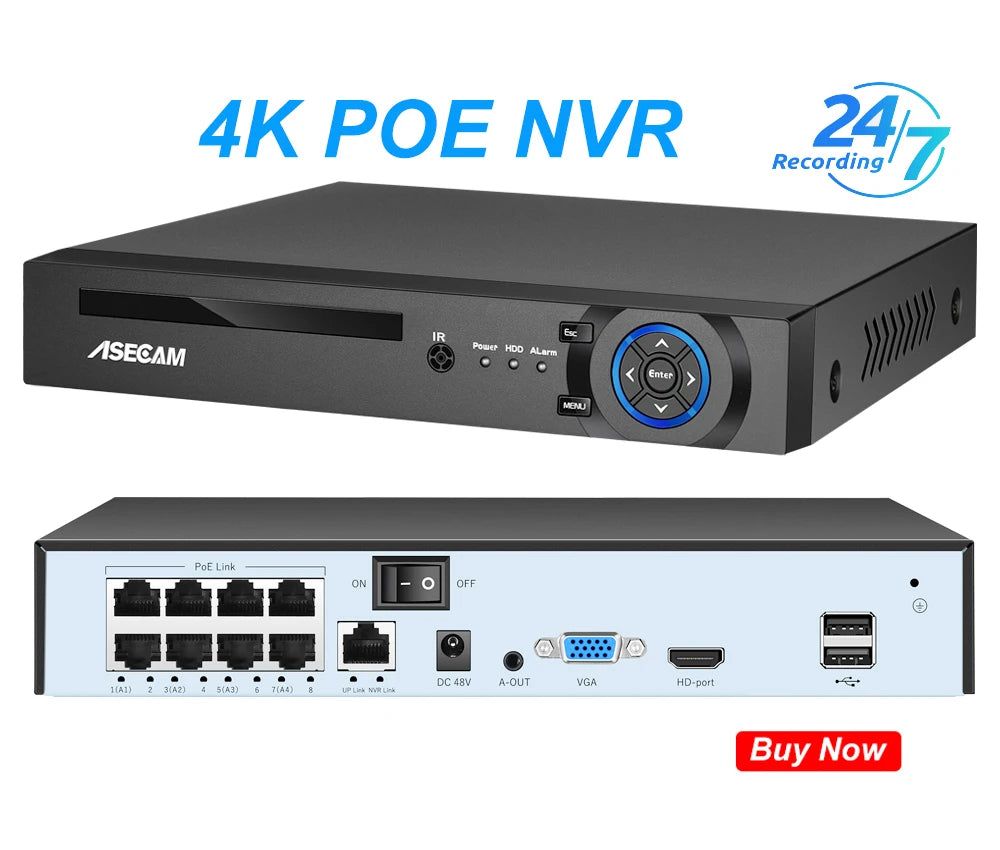 8MP 4K POE IP Camera IK10 Explosion-proof Outdoor H.265 Onvif Metal Dome CCTV Security Protection 4MP Video Surveillance