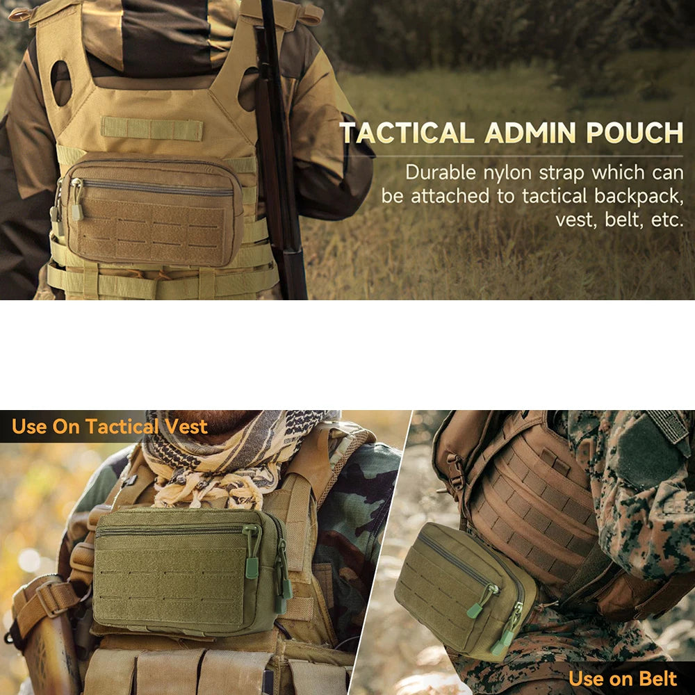 EDC Molle Tactical Pouch Waist Pack Compact Utility Pouches Waist Belt Bag Medical Bags Phone Case Outdoor Hunting Accessories