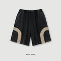 ZODF 2025 Summer Patchwork Washed Cotton Shorts For Men Unisex Retro Y2K High Street Distressed 330gsm Shorts Streetwears HY1057