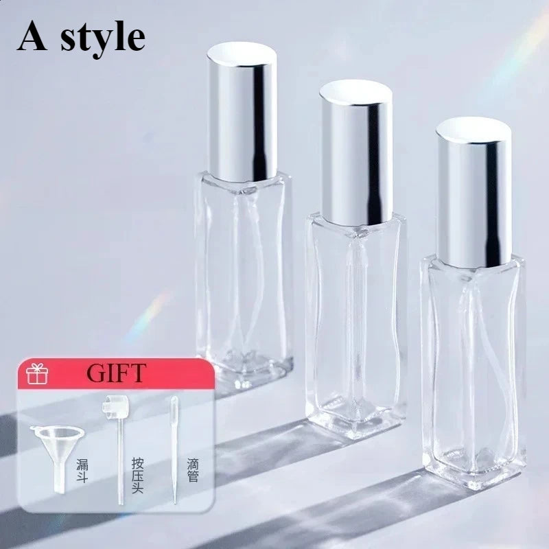 3pcs 5ml 10ml High Quality Perfume Spray Bottle Empty Glass Parfum Atomizer Travel Cosmetic Bottl Sample Vials Refillable Mini