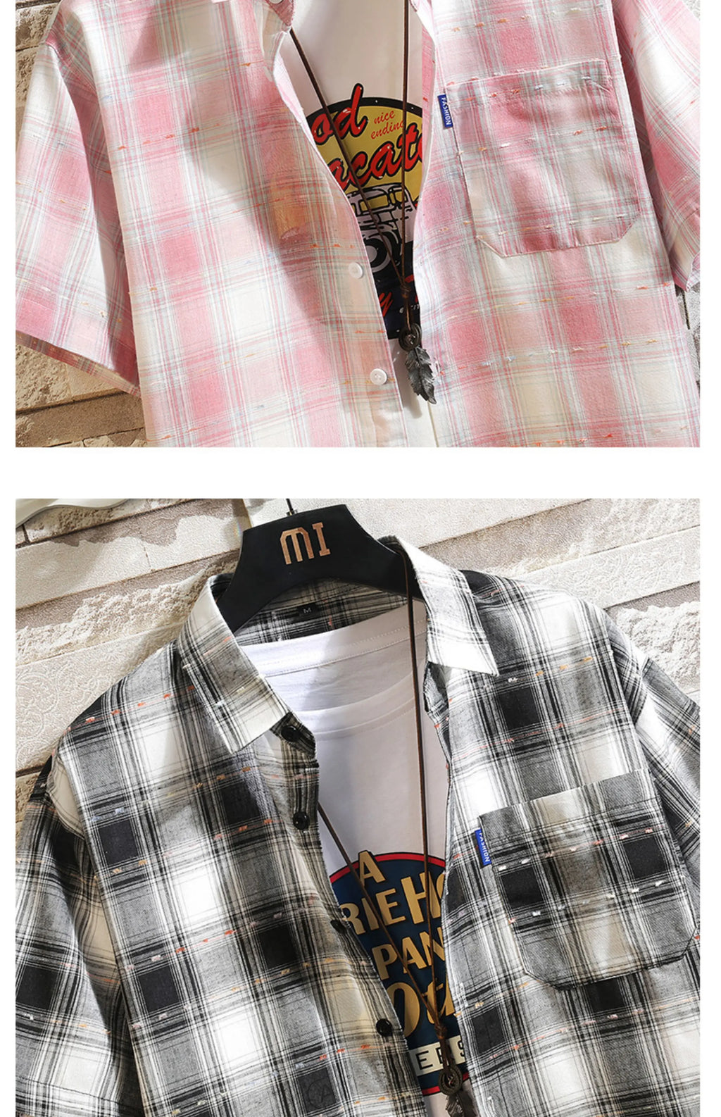 New Men's Shirts Casual Loose Designer Plaid Short Sleeve Shirts Mens Clothing Trend Social Mens Office Shirt Daily Work 5XL