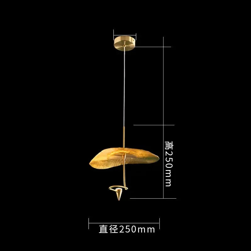 Mid century Stair Lotus light Luxury vintage lampshade Duplex Building Bedroom Living Room Tea Room Art  coffee bar lighting