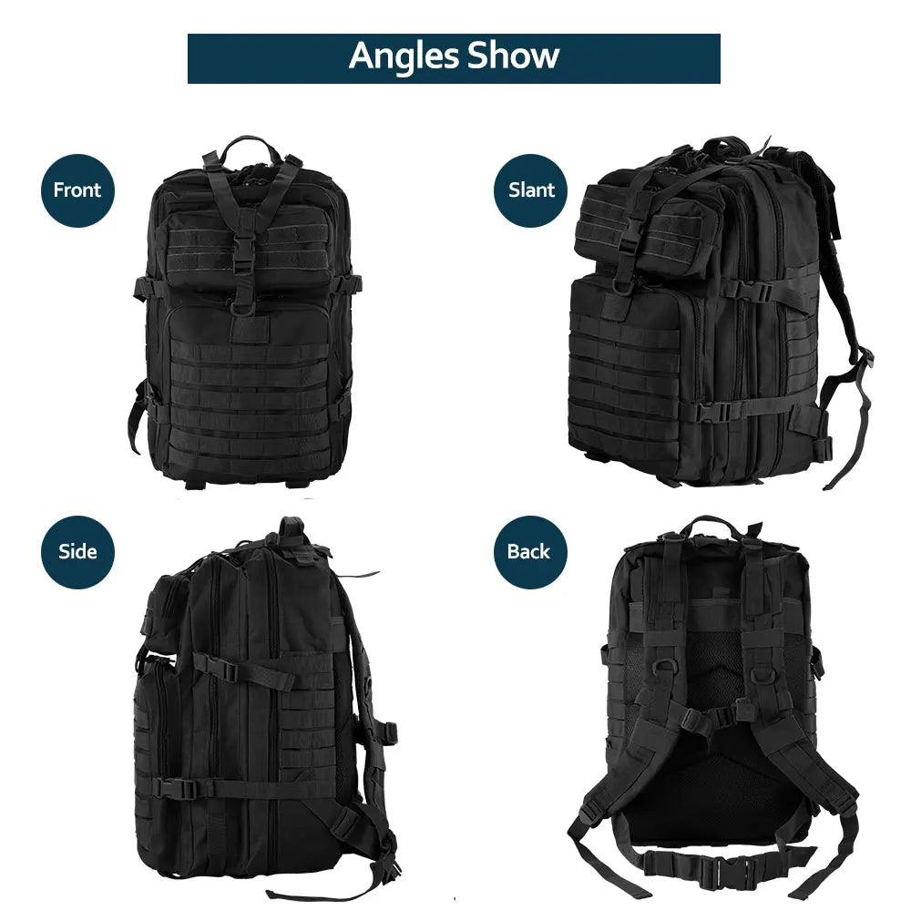 50 Liters Outdoor Tactical Dual Shoulder Large 3P Backpack Backcountry Cycling Sports Backpack Travel Attack Camouflage Multi-Fu