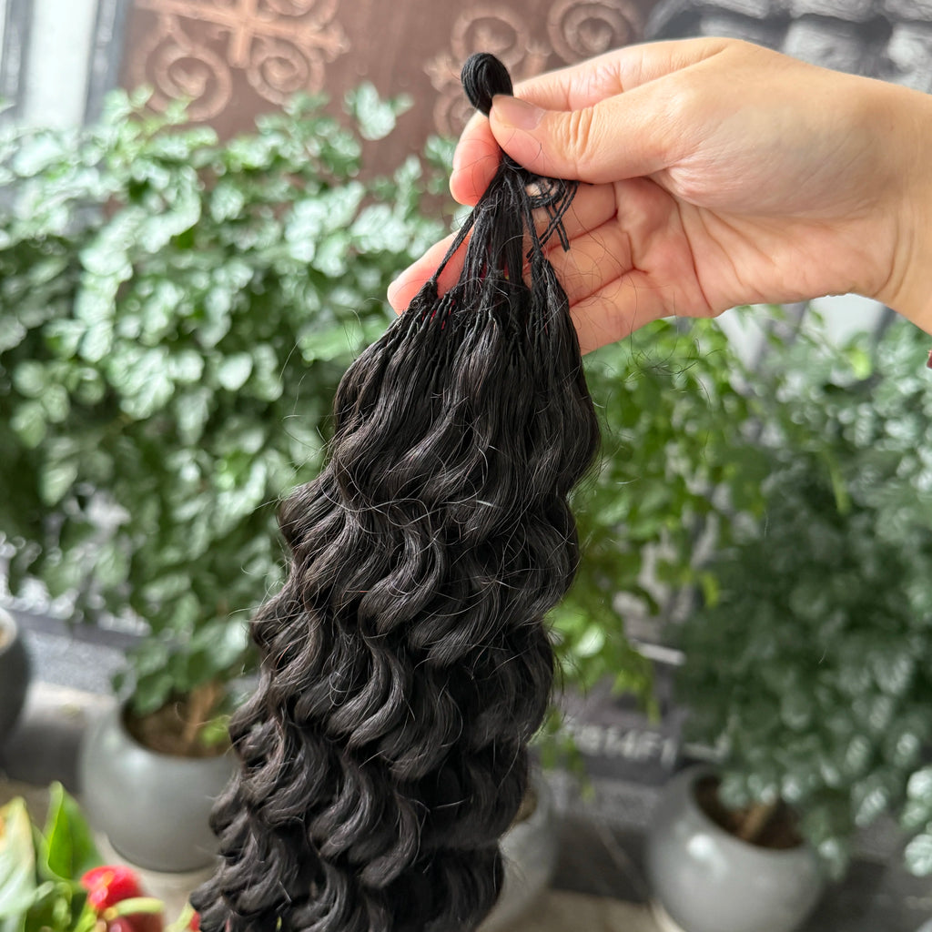 NABI Updated Miracle Knots Hair Pre-Separated Burmese Crochet Human Hair DeepWave 14-26inch 100g/pc for Bora Boho Braids