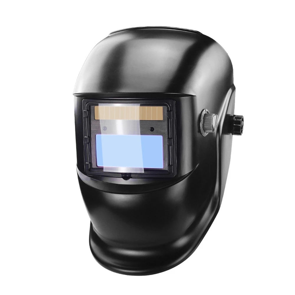 Solar Welding Facemask Auto Darkening Heat Insulation Head-mounted Large View Automatic Dimming Face Shield Arc Welding Helmet