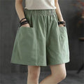 Women Straight Cargo Short Pants 2026 Solid New In Fashion Spring Summer Shorts Pocket Elastic Waist Pant Casual Street Trousers
