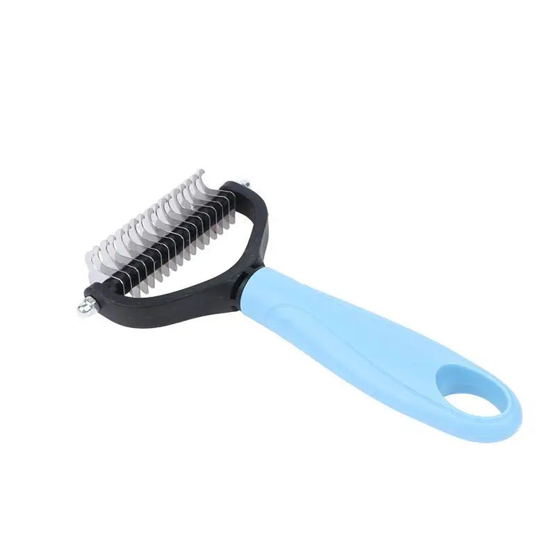 Two sided Pet Deshedding Brush Professional Hair Remover Comb for Dog Cat Grooming Use
