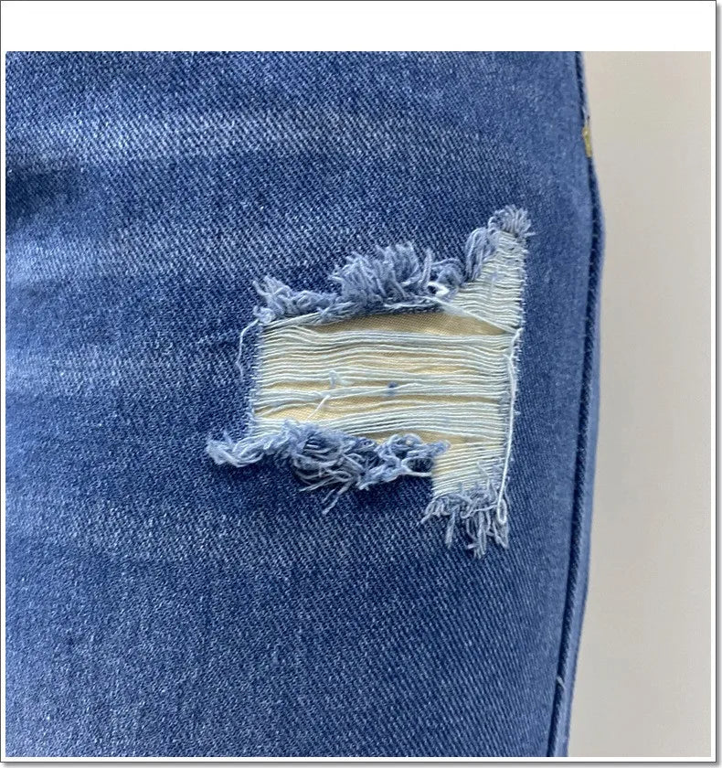 Baggy Jeans Women Flared Denim Pants High Waist Wide Leg Distressed Denim Jeans Light Wash Ripped Frayed Hem Jeans Pants