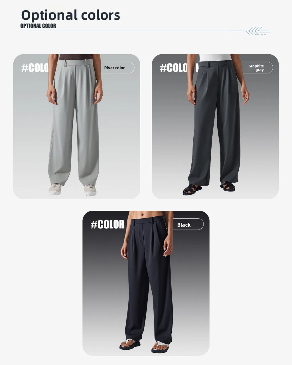 Women's Slimming Wide Leg Pants Loose Fit Breathable Thin Straight Tube Casual Sports Pants Versatile Comfortable