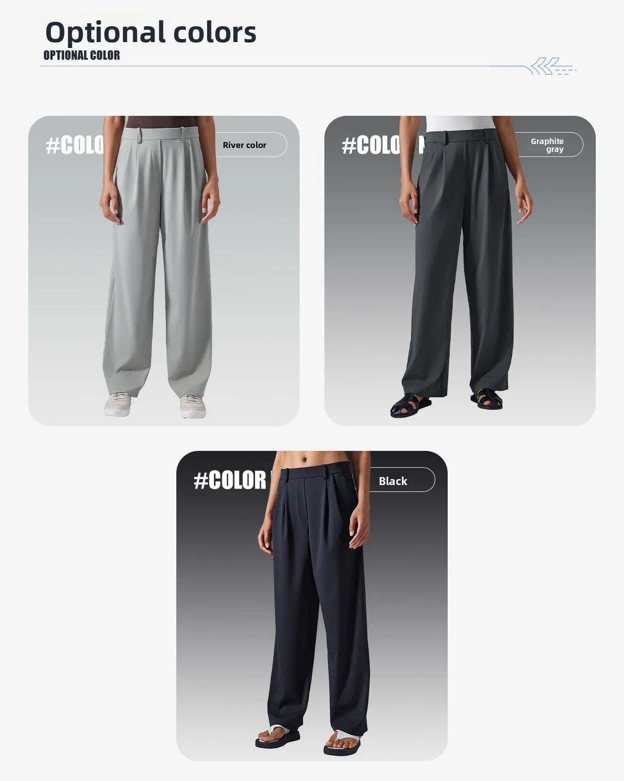 Women's Slimming Wide Leg Pants Loose Fit Breathable Thin Straight Tube Casual Sports Pants Versatile Comfortable