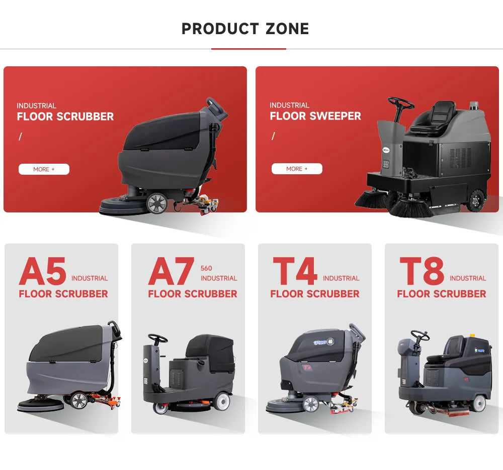 Top Rated T4B Hand Push Floor Scrubber | Industrial Commercial Floor Washing Machine from China Supplier
