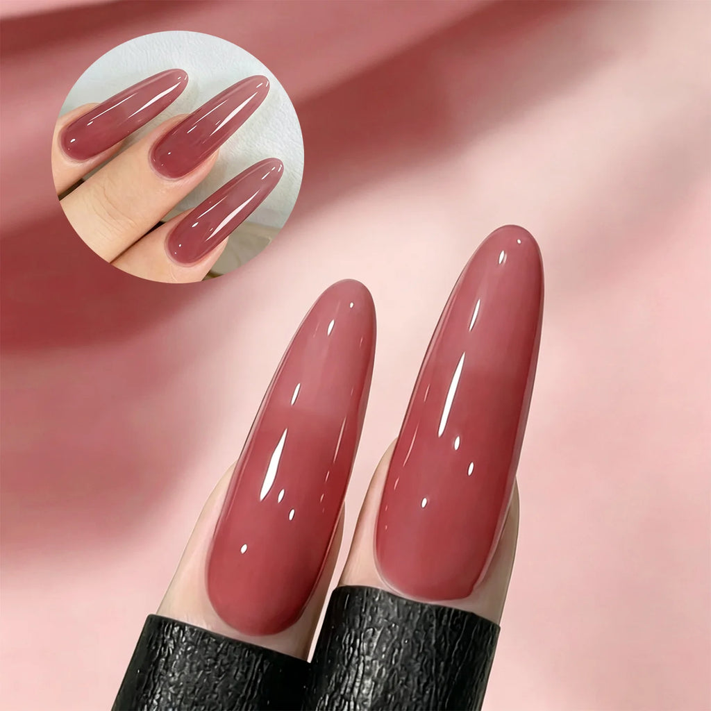 10ml Semi-Transparent 'Iced Bayberry' Colored Nail Polish; Quick-Drying (No Lamp Required), Strengthens Nails, Enhances Shine