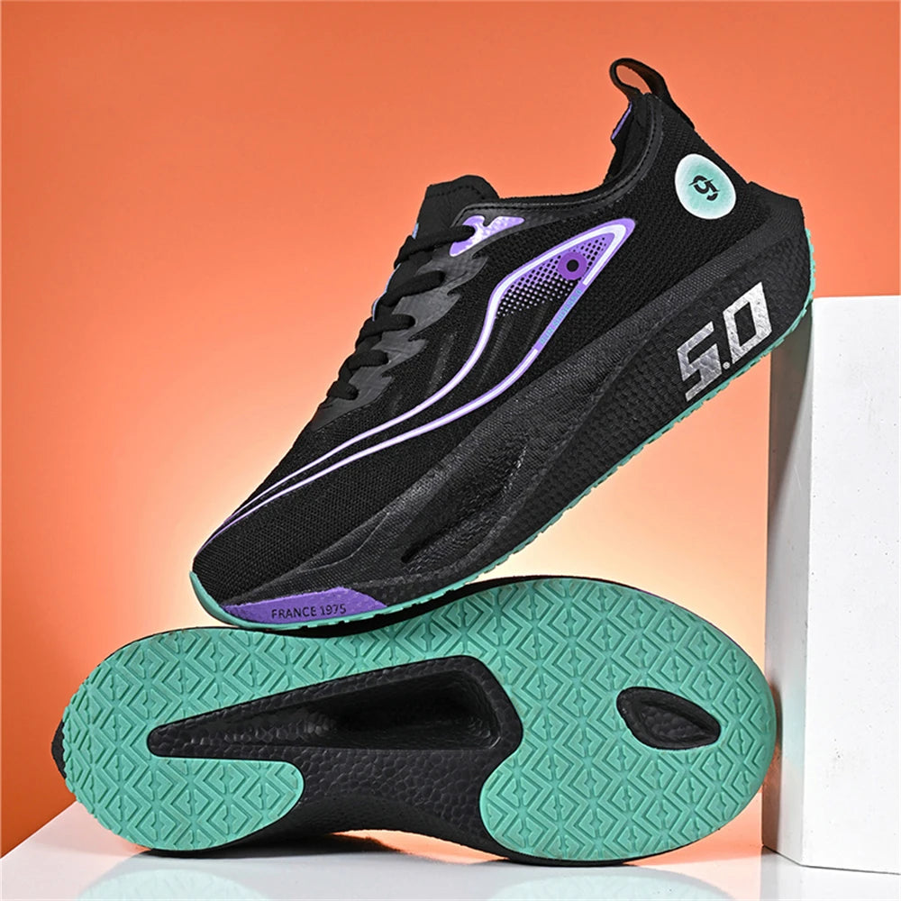 Running Shoes Men Sports Carbon Board Speciality Marathon Breathable Lightweight Women's Comfortable Nonskid Casual Sneakers