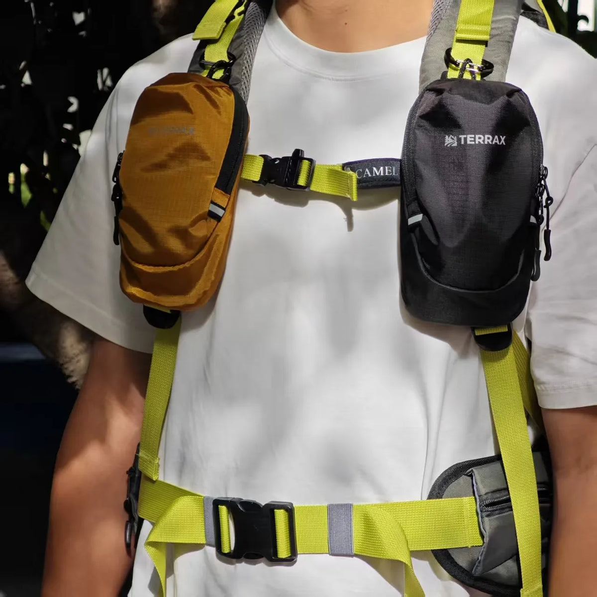 Outdoor Arm Bag Multifunctional Hiking Storage Bag Water Bottle Phone Pouch Adjustable Expand Backpack for Camping Hiking Sports