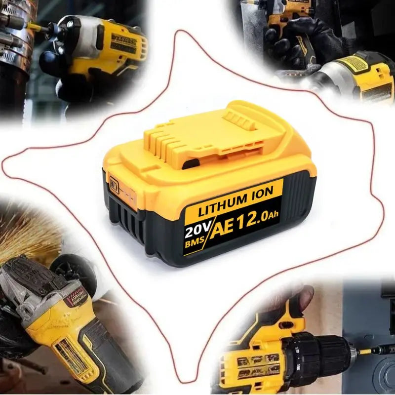 For DeWalt 20v 6000mAh 8000mAh 12000mAh Rechargeable Li-ion Battery Power Tools Replaceable Battery