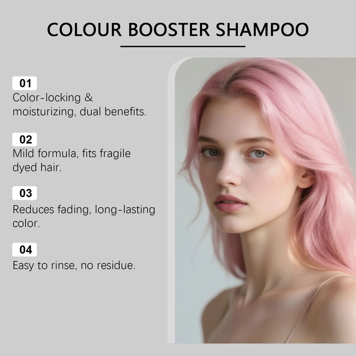 Color Booster Shampoo Lock Hair Color Enhance Semi-Permanent Colour Not Damaging Hair Non-irritating Scalp Hairdressing Shampoo