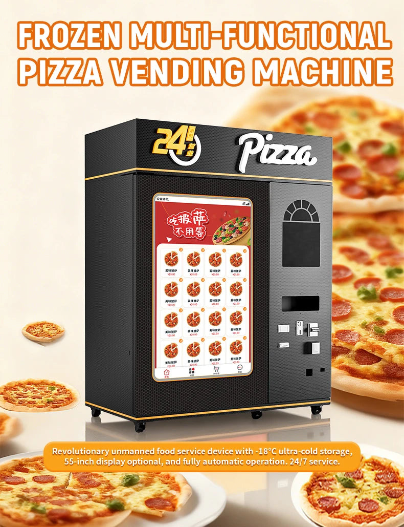 Pizza Vending Machine Supplier Pizza Dispenser Distributeur Automatique Outdoor Pizza Vending Machine for Sale Customized