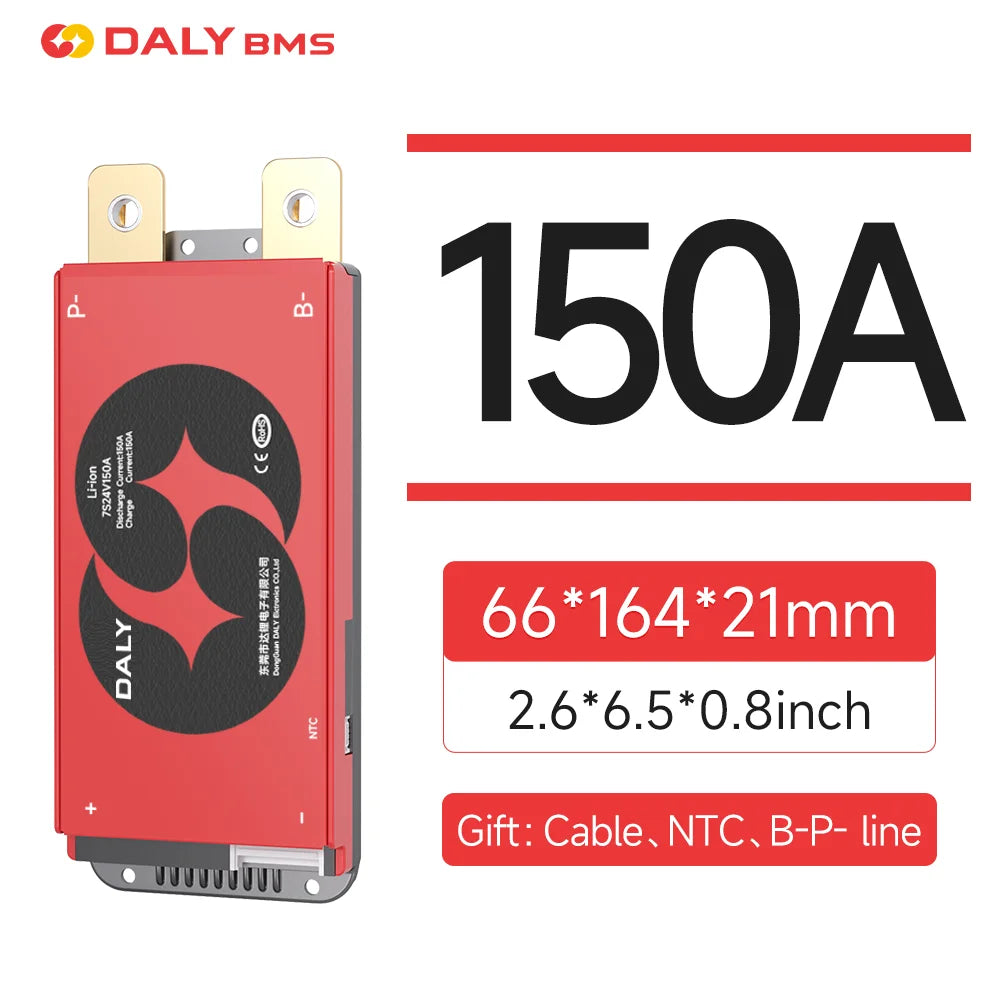 Daly Lifepo4 4S BMS Li-ion 18650 Battery 16S 48V 17S 20S 24S 60V 20A 40A 60A 100A 150A 200A 250A Scooter Balance with NTC