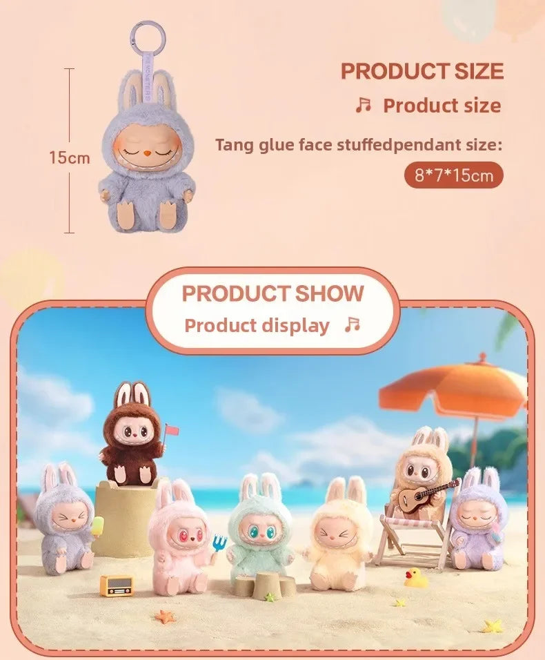 POP MART Labubu Blind Box The Monsters Have A Seat Vinyl Plush Pendant Keychain Bag Charm Cute Doll Mystery Box Kawaii Gift