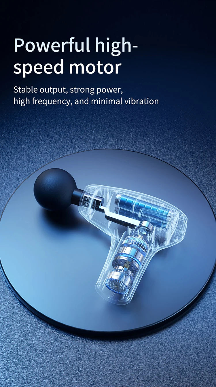 Mulit functional fascia gun with Extended Handle Percussion Back Massager for muscle relaxation  Back Waist Body Massage