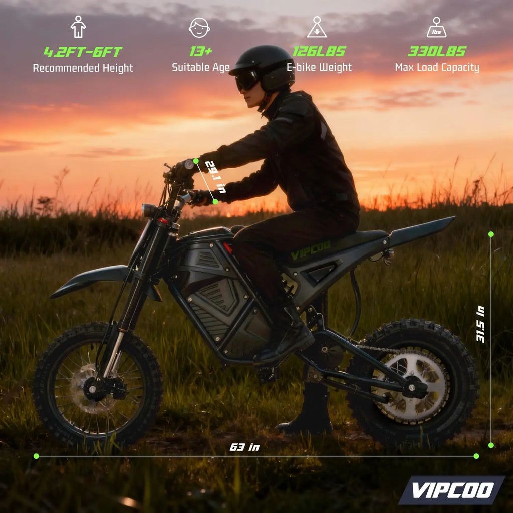 Electric Dirt Bike for Teens and Adults, 3500W Electric Motorcycle, Up to 40MPH / 45° Slope / 45 Miles Range,, Custom