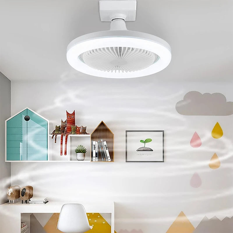 3In1 Ceiling Fan With Lighting Lamp E27 Converter Base With Remote Control For Bedroom Living Home Silent Ac85-265v