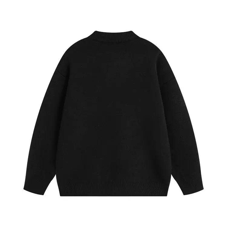 Men Korean Fashion Sweaters Solid Color Oversized Sweater Men Long Sleeve Shirts Autumn Winter Clothing Men Streetwear Pullovers