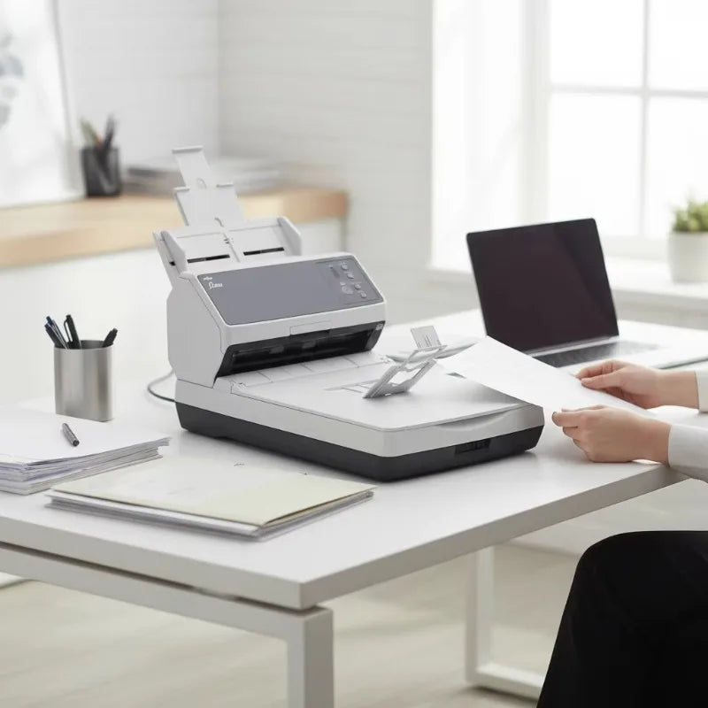 R-icoh Fujitsu Fi-8250 A4 Office Document Scanner 50ppm USB 3.2 CIS ADF Auto Double-Sided  600 Dpi Usb Scanner