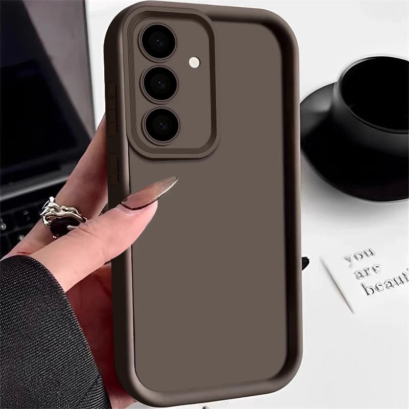 Luxury Candy Color Soft Case S26 S25 S24 S23 S22 Ultra Plus S21 FE A16 A53 A55 A56 A05S 5G 4G A52 Skin Feel Silicone Cover Funda