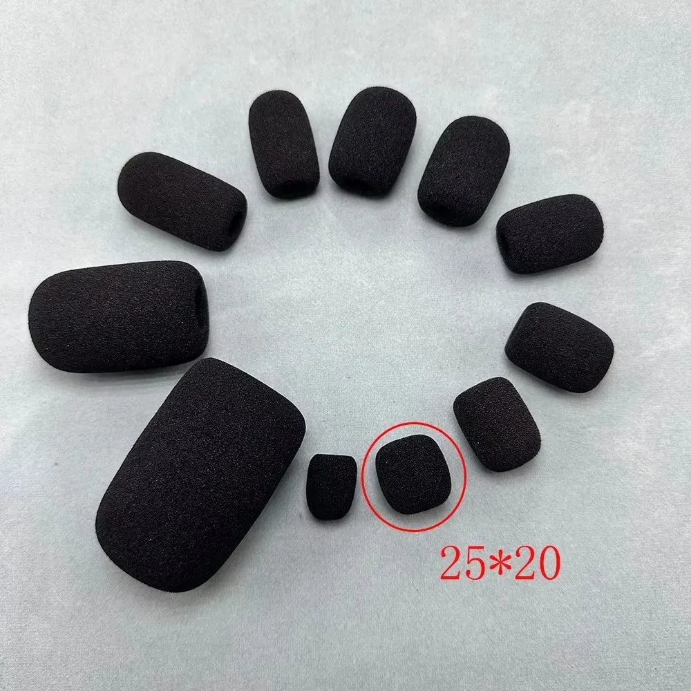Microphone Cover Headset Replacement Foam Telephone Headphone Mic Case Microphone Windscreen Windshied Sponge 10Pcs