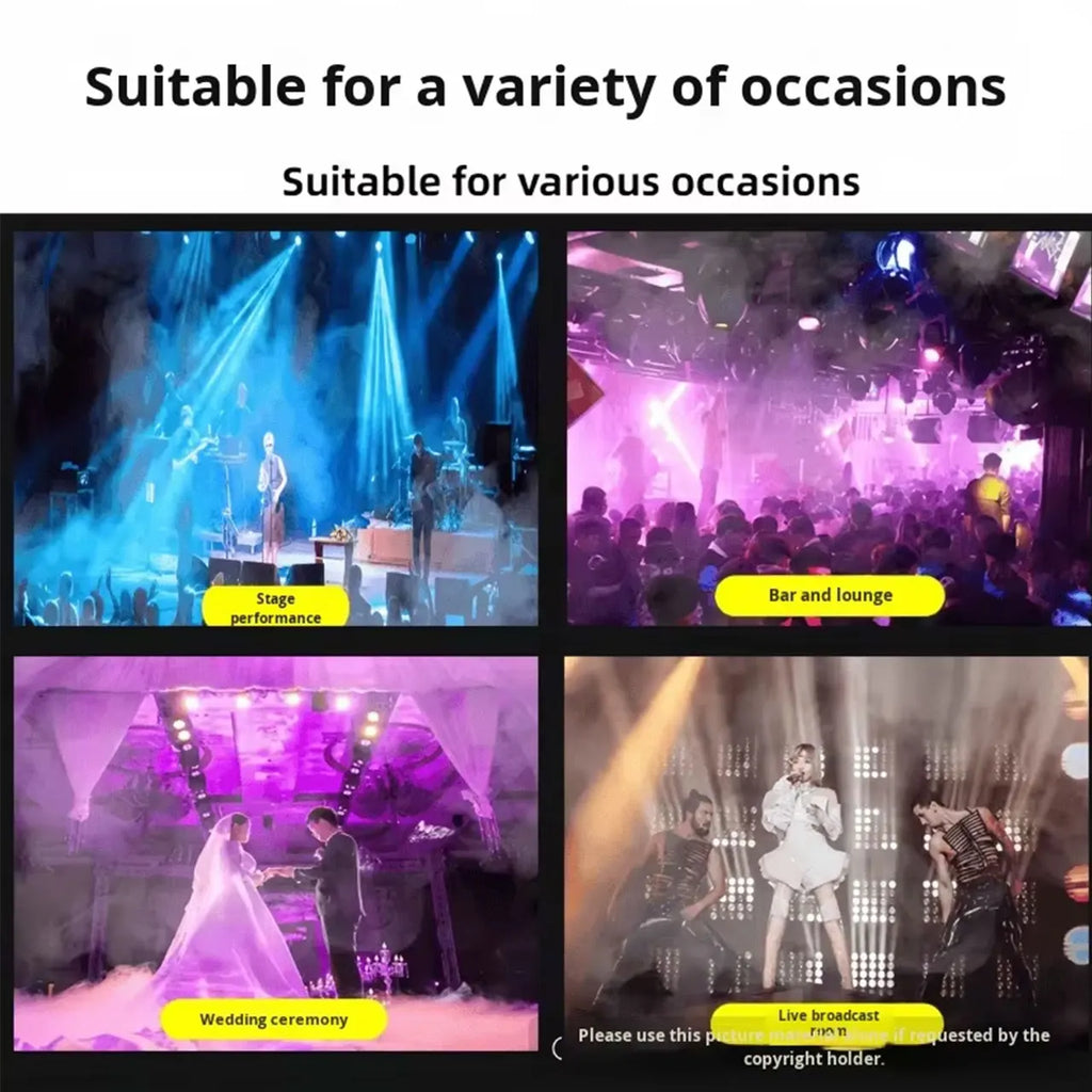 LED DMX512 Remote Control Fog & Bubble Machine Double Wheel Smoke Bar KTV Hole Performance Special Effects Blower