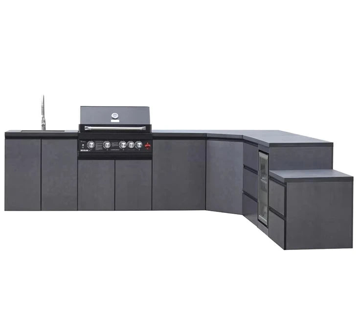 Custom Modular Outdoor BBQ Backyard Kitchen 304 Stainless Steel Outdoor Kitchen Can Assemble Freely Sink Refrigerator