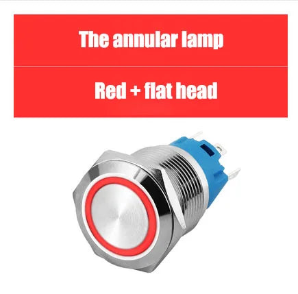 5PCS Metal Push Button Switch 12/16/19/22mm Momentary Latching Electric On/Off Power Start/Stop LED Light 5V 12V 220V Red Blue