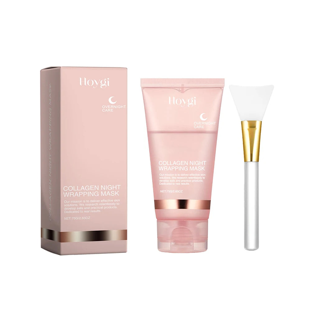 75ml Collagen Peel-off Mask, Night Wrapping Facial Mud Firming Mask Daily Face Skincare Deep Cleaning Skin-Peeling Off Covers
