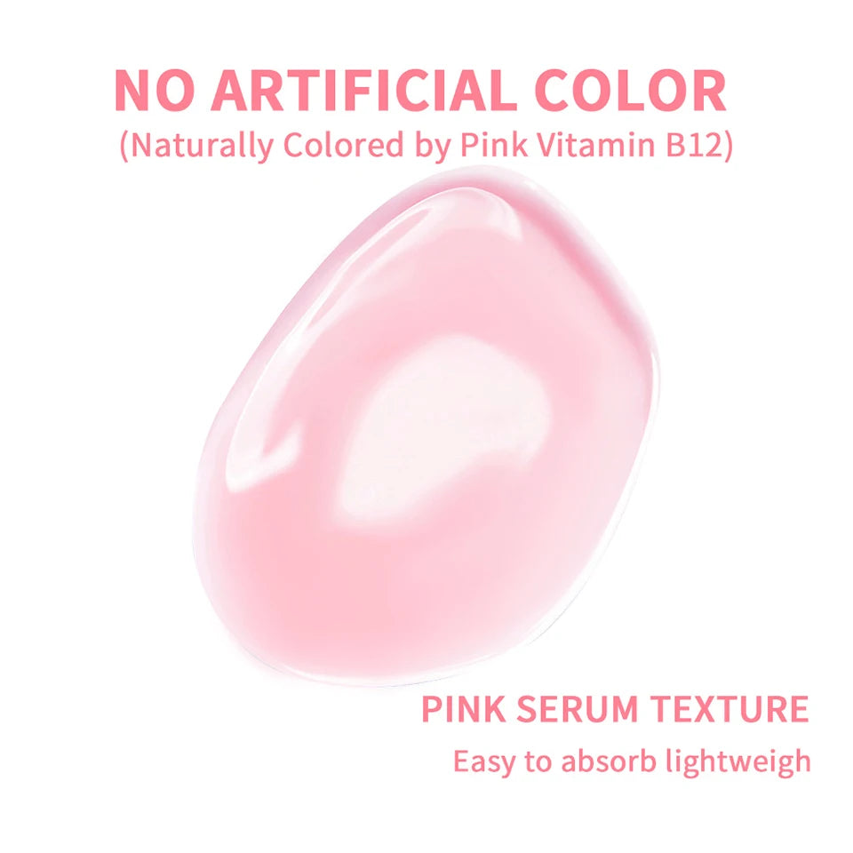 Lakerain Pink Peptide Serum Even-looking Skin Tone Dark Care Long-Lasting Hydration Low-Irritation Formula Firming Adenosine