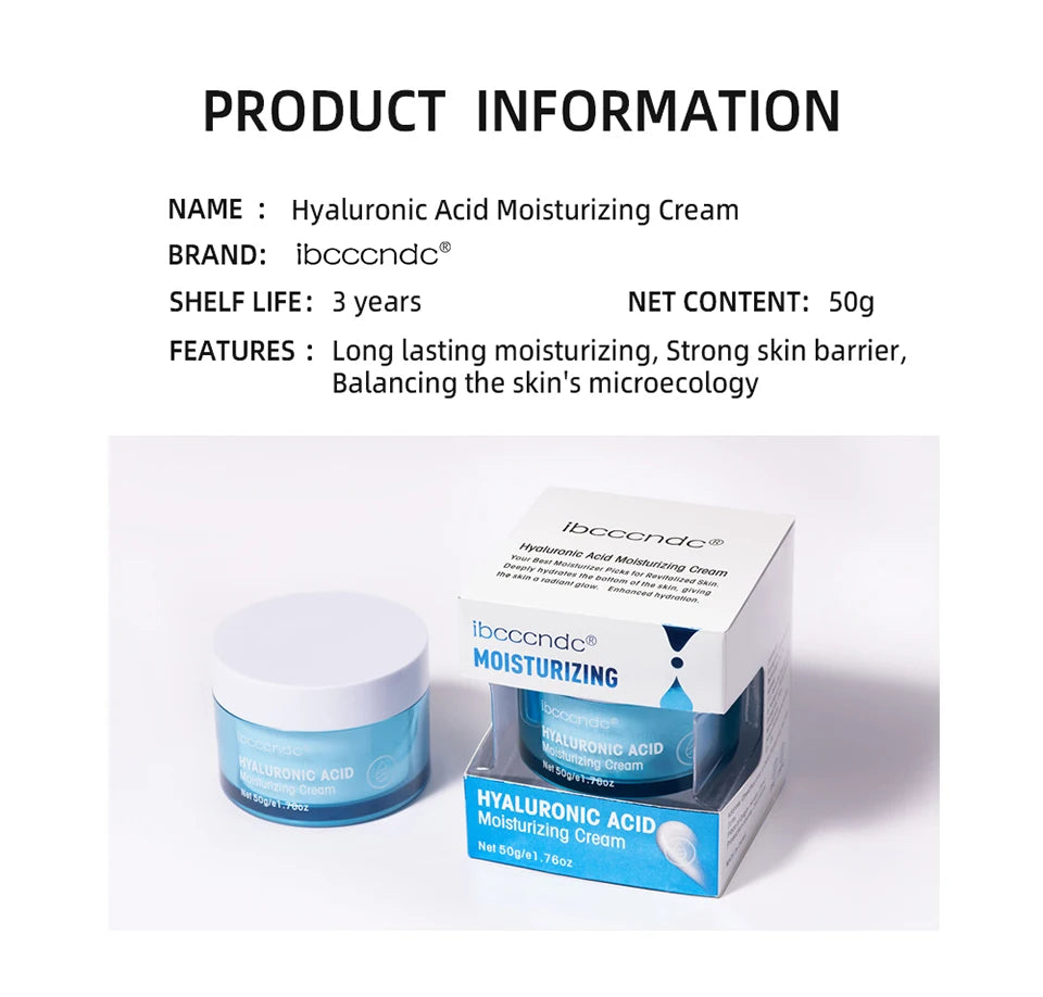 New Hyaluronic Acid Hydrating Face Moisturizer Gel-Cream To Hydrate and Smooth Extra-Dry Skin Facial Moisturizing Cream