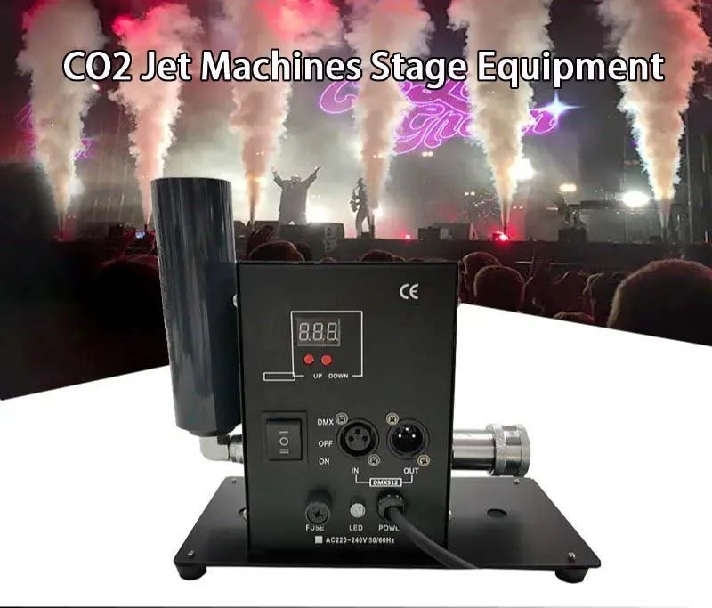 Professional Stage Effect Digital DMX Stage Effect Equipment Single Pipe Carbon Dioxide Gas Column Fog Smoke Co2 Jet Machine