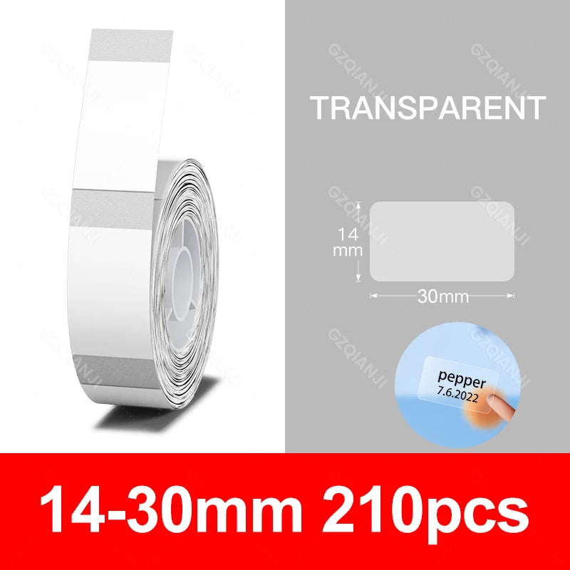 Niimbot Transparents Clear Pure White Thermal Label Sticker Paper Roll Self-Adhesive Barcode Price Name Printing for D11 D110