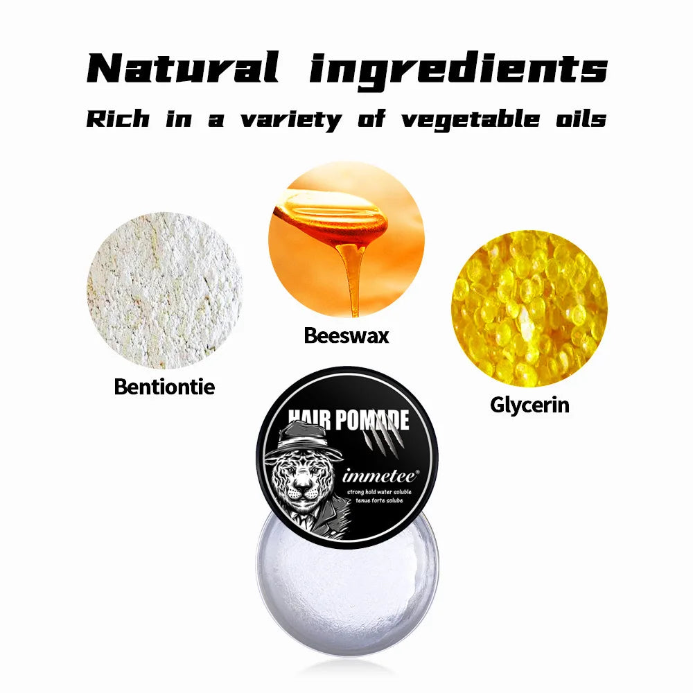 Men's Perfumed Hair Wax | Strong Hold Edge Control Natural Volume | Water-Based Non-Greasy Frizz-Free | Flyaway Hair Styling Cre