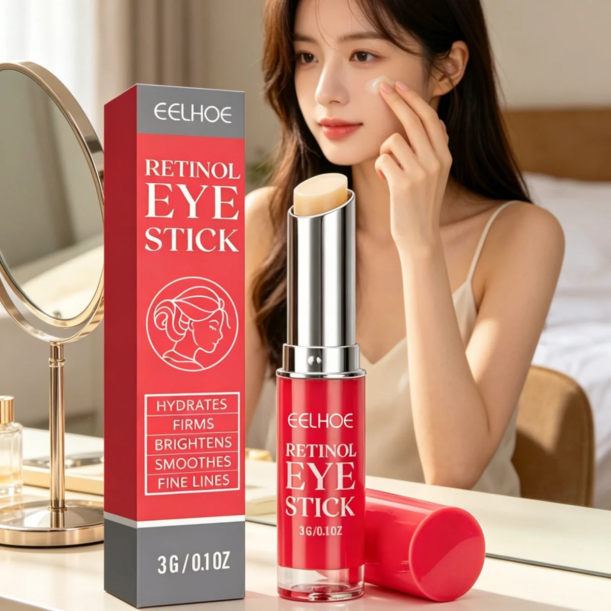 EELHOE Retinol Eye Stick Prevents Dry Skin Smooth Revitalizes Hydrates Eyes Deeply Nourishing Gentle Dark Circle Corrector Stick