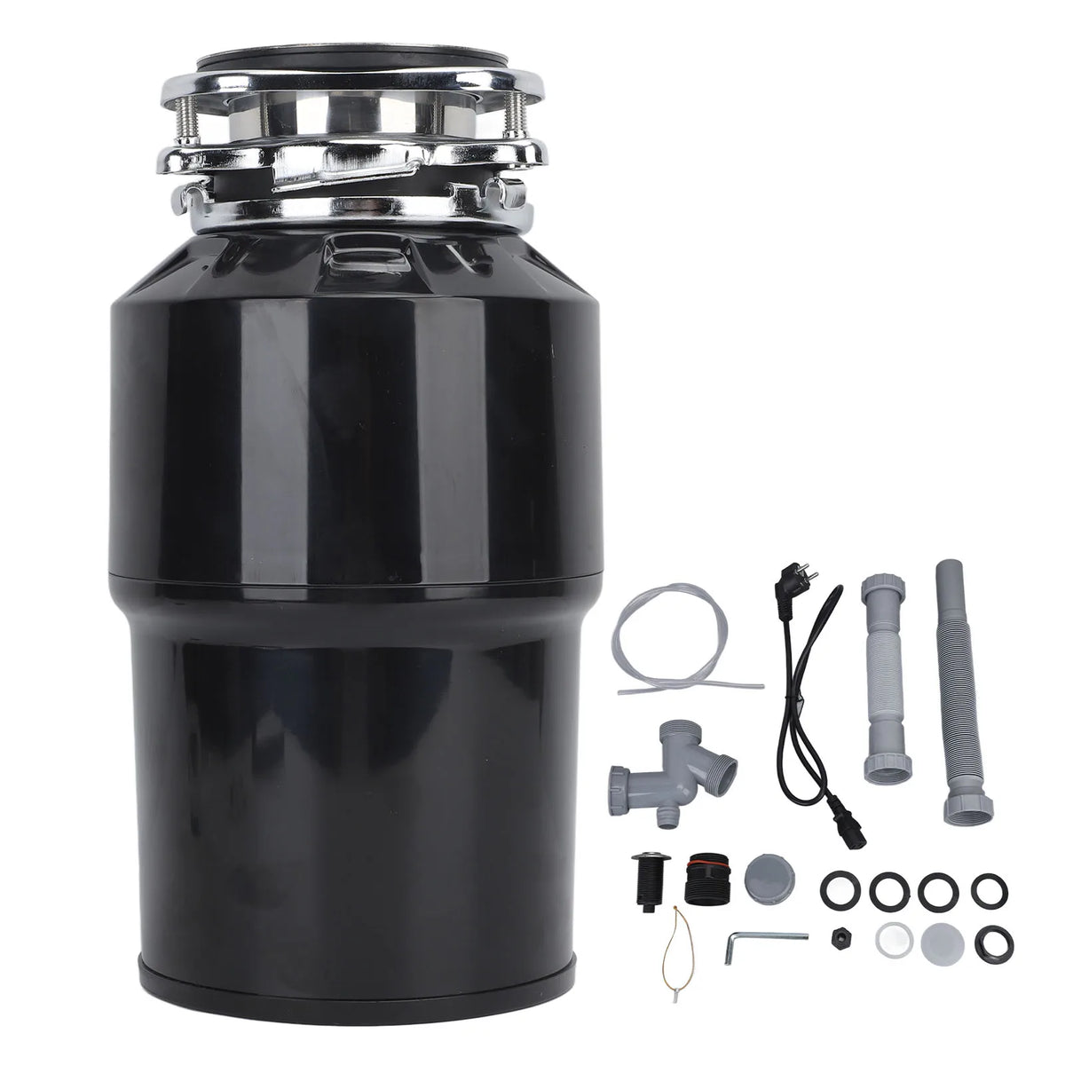 630W Kitchen Waste Processor Continuous Feed 2800RPM Quiet Operation Simple Installation Food Waste Disposer EU Plug 250V