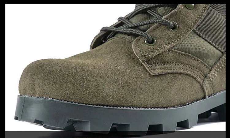 37-48 Training Boots Outdoor Hiking Climbing Shoes Green High Top Desert Boots Work Security Shoes