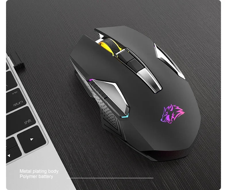 Ziyoulang X18 Wireless Charging Mechanical Mouse RGB 2400dpi Esports Gaming Mouse Pc Office Laptop Gaming Computer Free Wolf X18