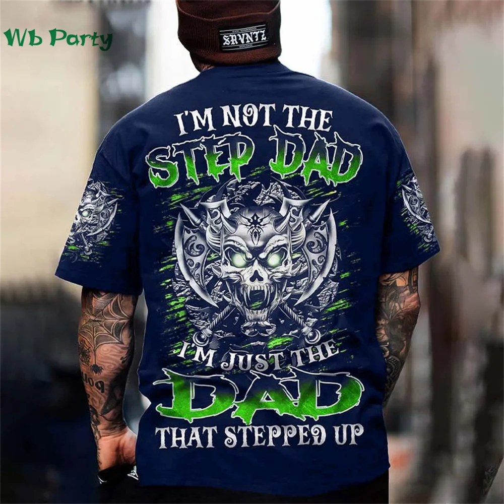 Skull Pattern Back Print Clothes Men Graphic Tees Men's Summer Clothes Designer Clothes Men Short Sleeve Tee Skull Graphic Tees
