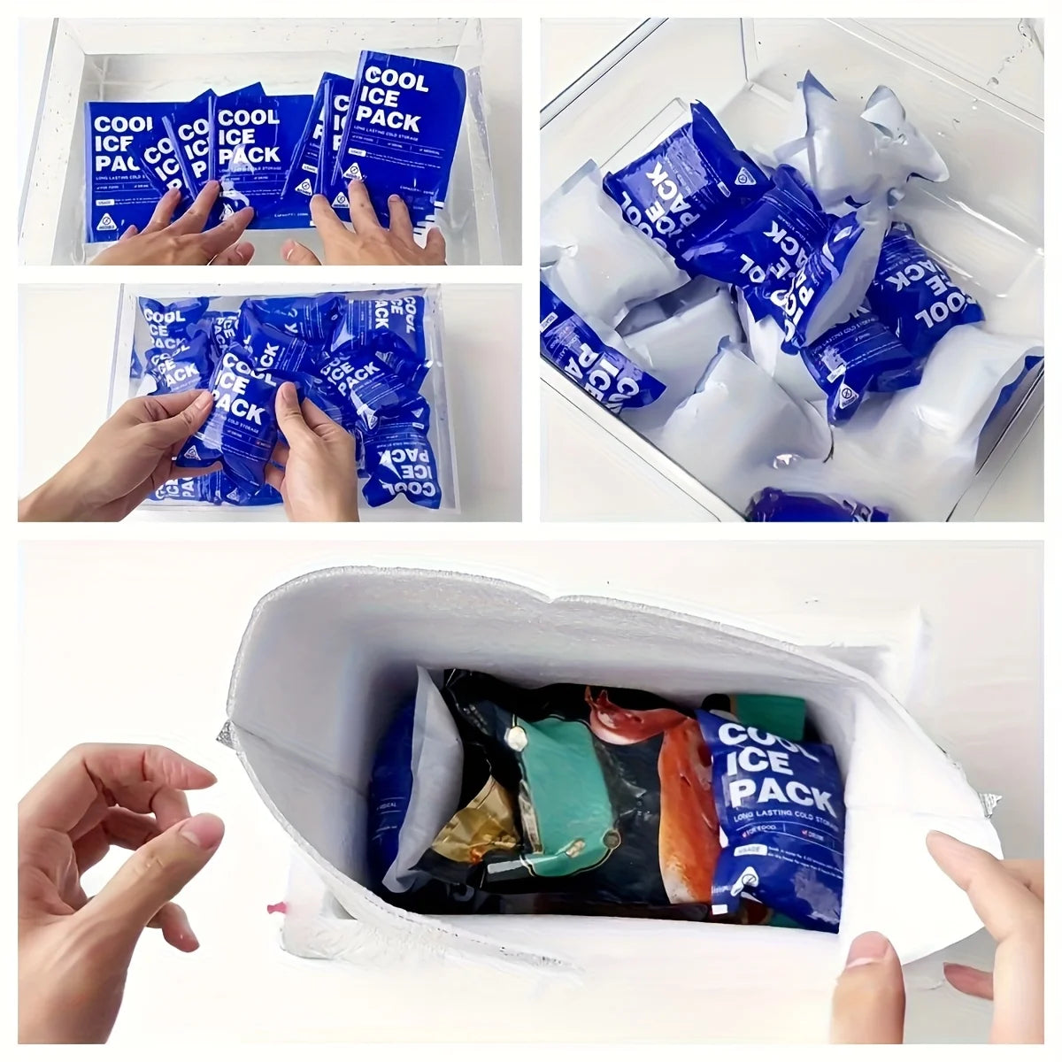 Lunch Bag Ice Pack Leakproof 24 Hours Cooling Reusable Gel Freezer Pack Thin Long Lasting Cooler Accessory For Food Transport Lu