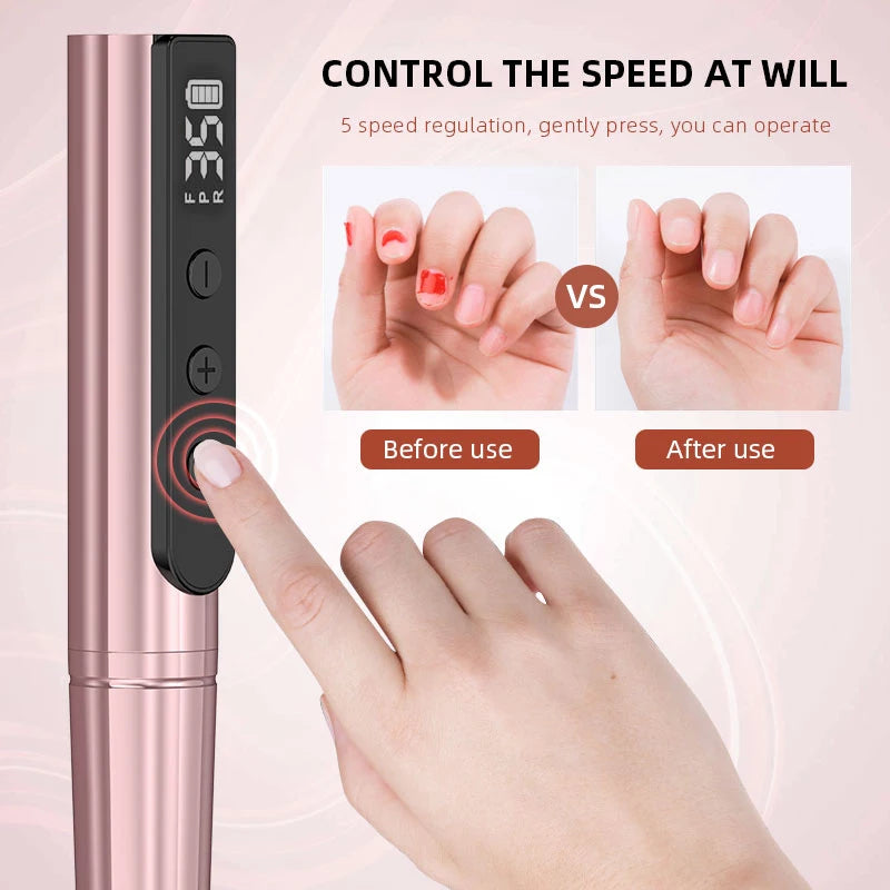 35000RPM Electric Nail Drill Manicure Machine Pedicure For Gel Polishing Professional Nail Lathe Low Noise Cutters Nail File Kit