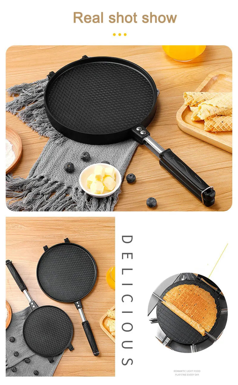 Nonstick Egg Roll Waffle Maker, Cake Mold, Home Bakeware, DIY Mini Ice Cream Cone Tool, Baking Pastry Utensils, Kitchen Supplies